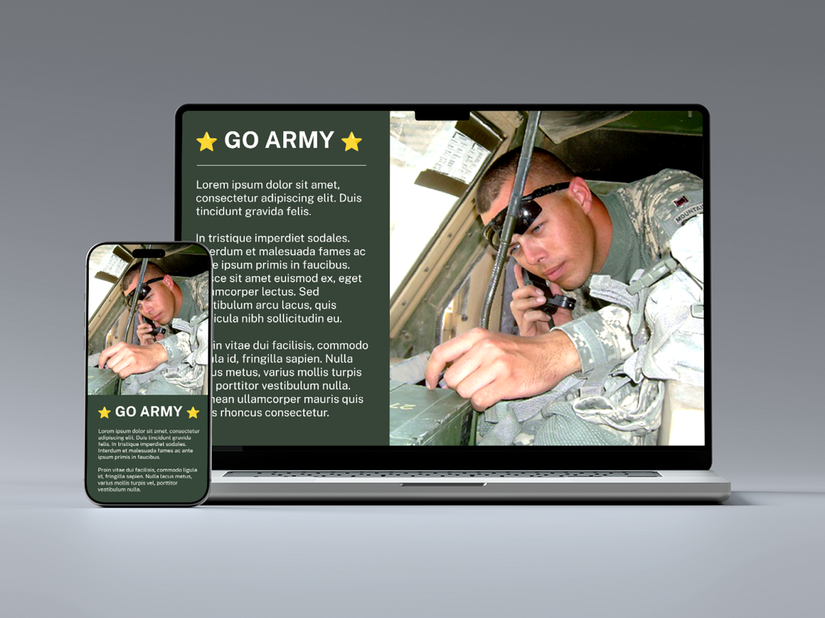 Fast Loading Local Marketing Web Page Mockup
